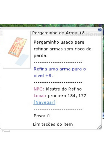 Pergaminho de Arma +8 - FREYA