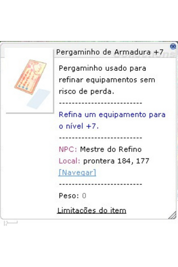 Pergaminho de Armadura +7 - FREYA