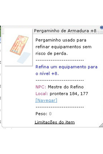 Pergaminho de Armadura +8 - FREYA